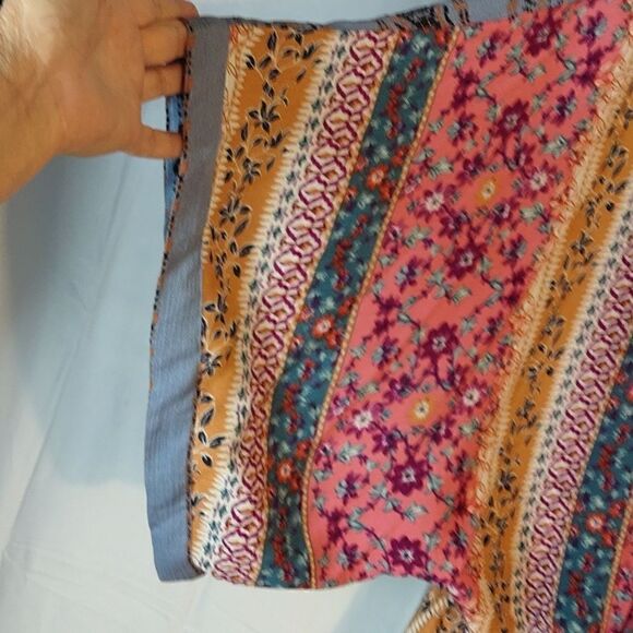 Cute in Calico Multicolor Kimono Sleeve Romper - Picture 5 of 9